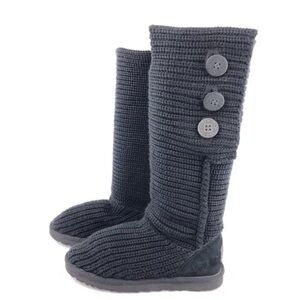 UGG Black Knit Winter Boots